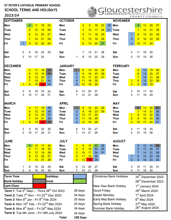 Half Term Dates 2024 Gloucestershire Fina Orelle